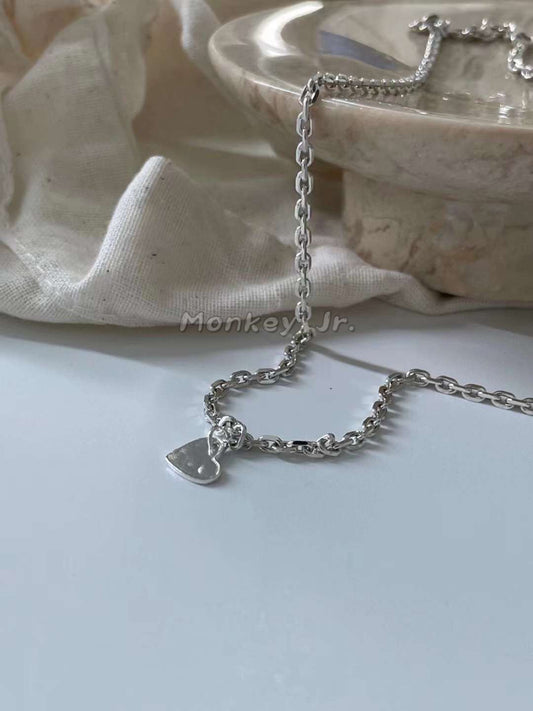 Mini Heart Silver Necklace